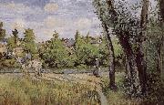 Camille Pissarro Multi pont de-sac under the sun Schwarz oil painting on canvas
